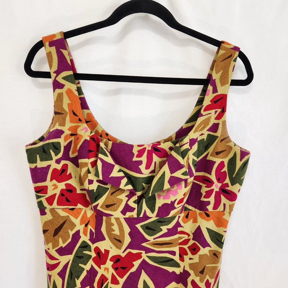 Vintage TALBOTS Fairy Cottagecore Tropical Multicolor Babydoll Dress Size 10. - Picture 3 of 16